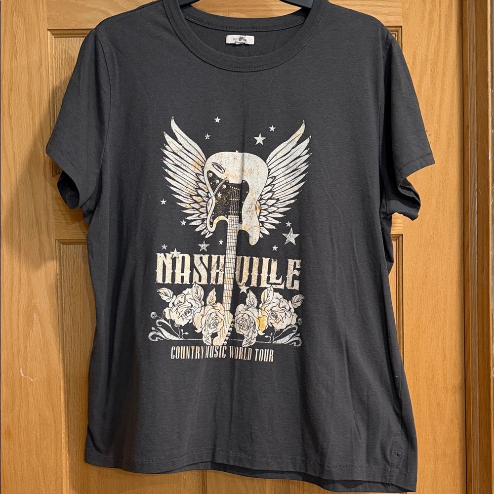 Maurices Charcoal Nashville Music Graphic Tee